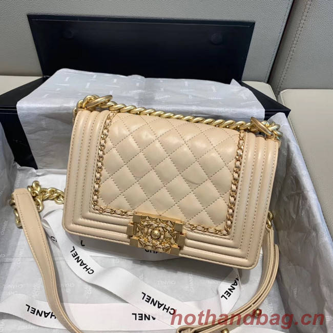 BOY CHANEL flap bag A67085 cream