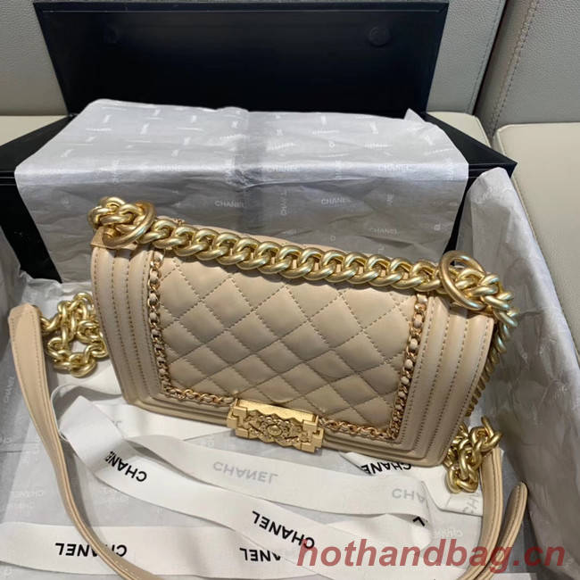 BOY CHANEL flap bag A67085 cream