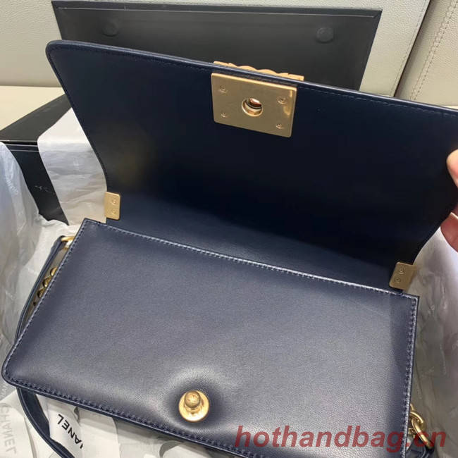 BOY CHANEL flap bag A67086 Navy Blue