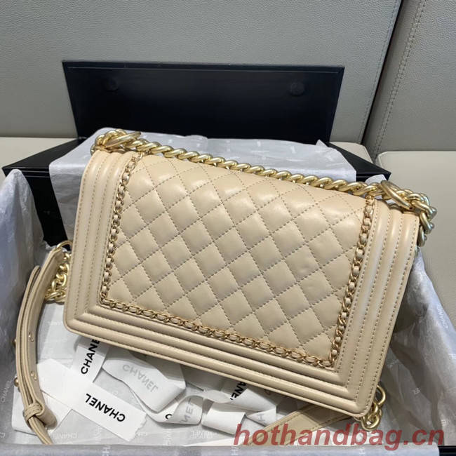 BOY CHANEL flap bag A67086 cream