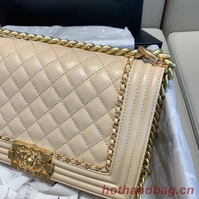 BOY CHANEL flap bag A67086 cream