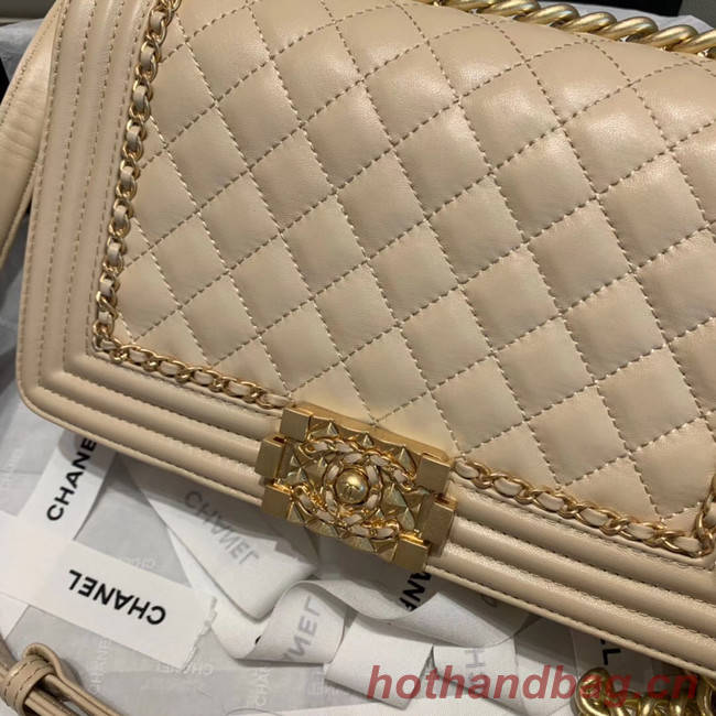 BOY CHANEL flap bag A67086 cream