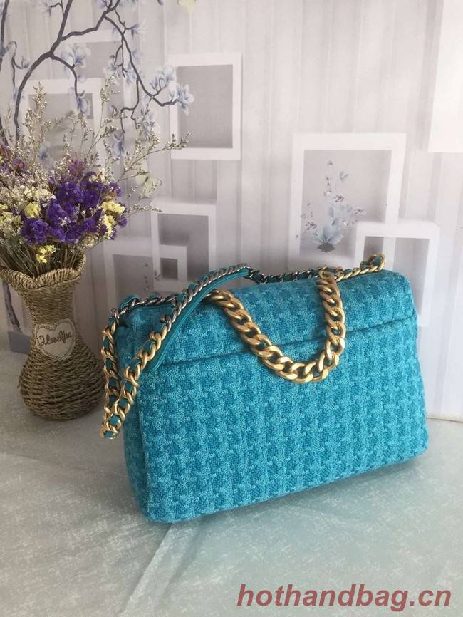 CHANEL 19 Flap Bag AS1162 blue