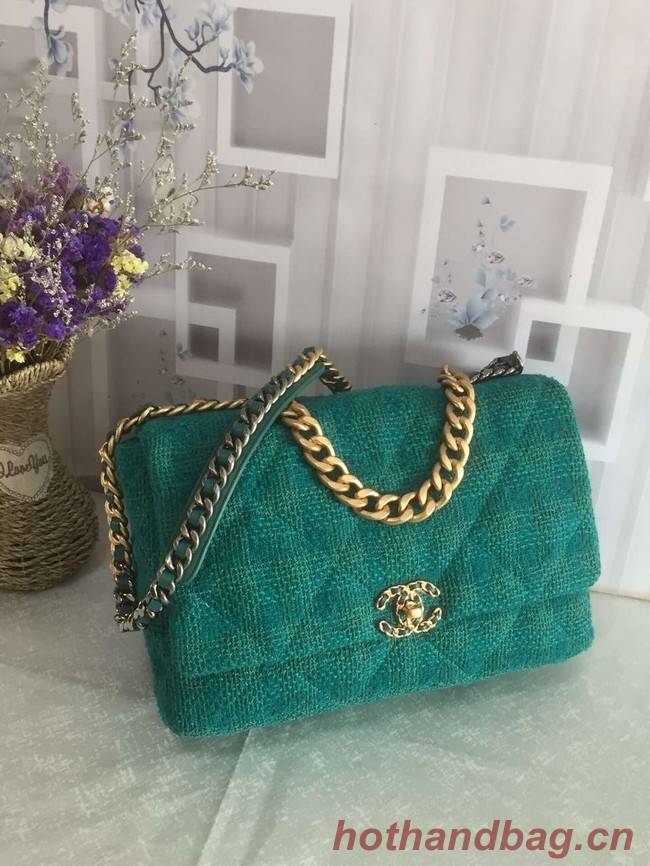 CHANEL 19 Flap Bag AS1162 green