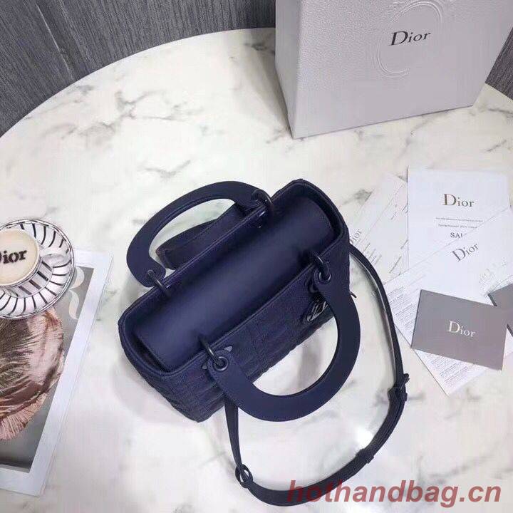 Dior LADY DIOR CALFSKIN BAG M0575 Dark Blue