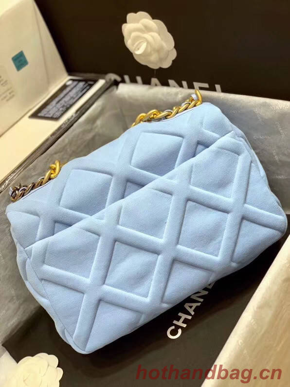 CHANEL 19 Flap Bag AS1161 light blue