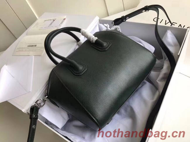 Givenchy Grained Calfskin Small Antigona Bag BB0511 Blackish green