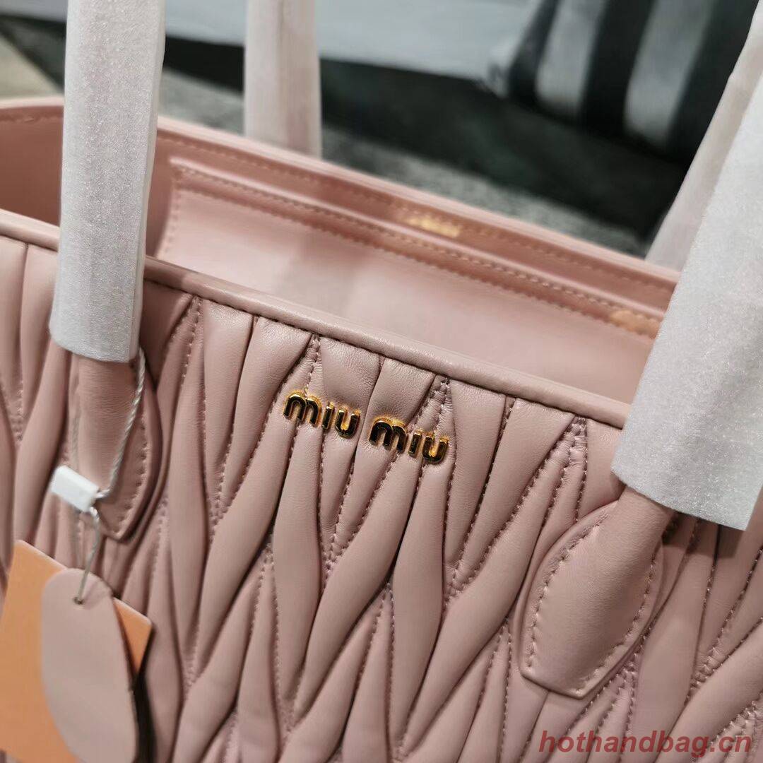 miu miu Matelasse Nappa Leather Top-handle Bag 5BG163 pink