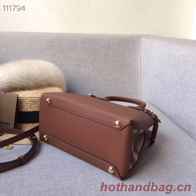 BurBerry Leather Tote Bag 7461 brown