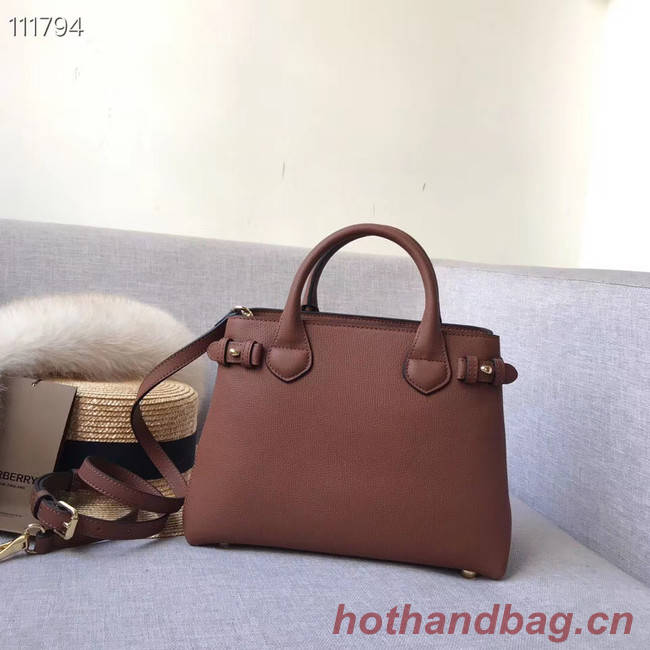 BurBerry Leather Tote Bag 7461 brown