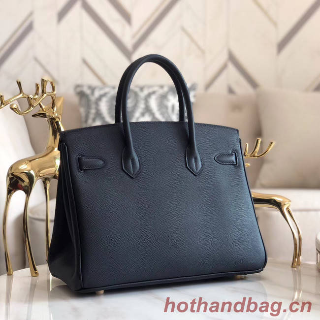 Hermes original Epsom Leather HB35O black&gold Metal