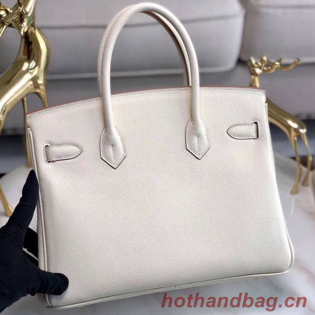 Hermes original Epsom Leather HB35O cream&gold Metal