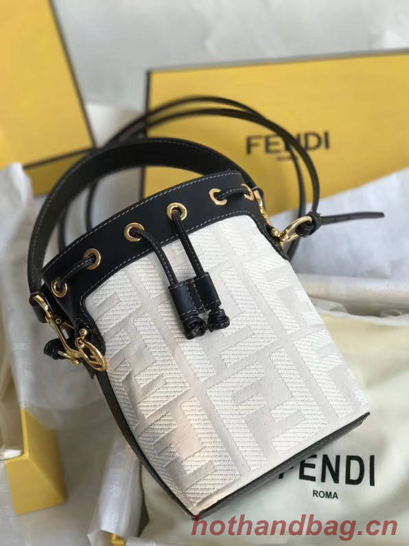 FENDI MON TRESOR Mini bag in beige canvas 8BS010