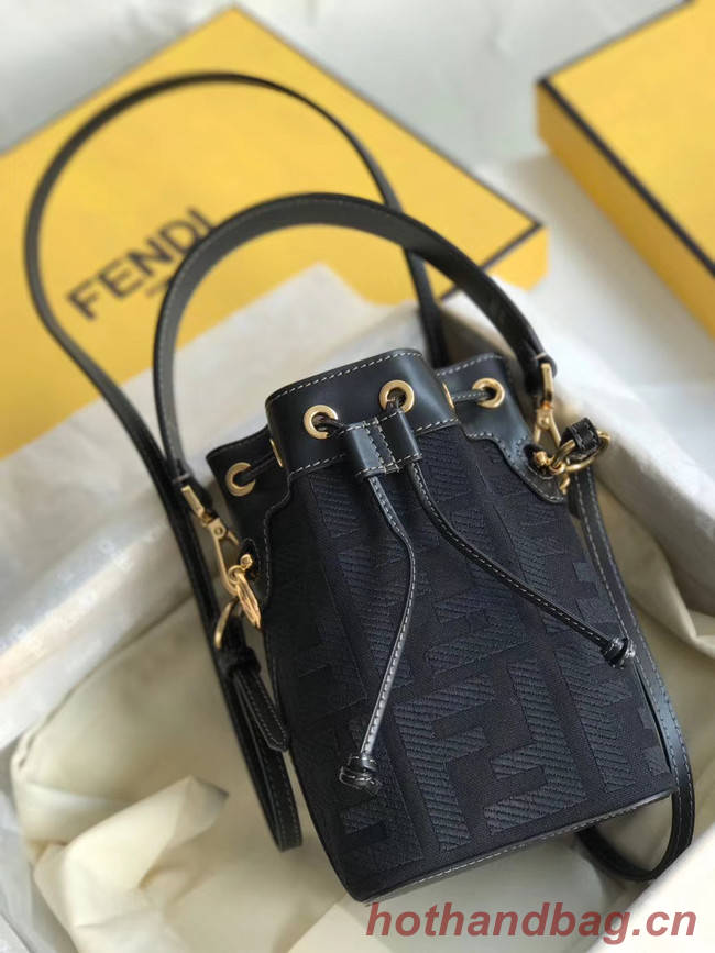 FENDI MON TRESOR Mini bag in black canvas 8BS010