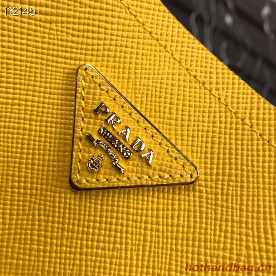 Prada Panier small Original Saffiano Bag 1BA217 Yellow