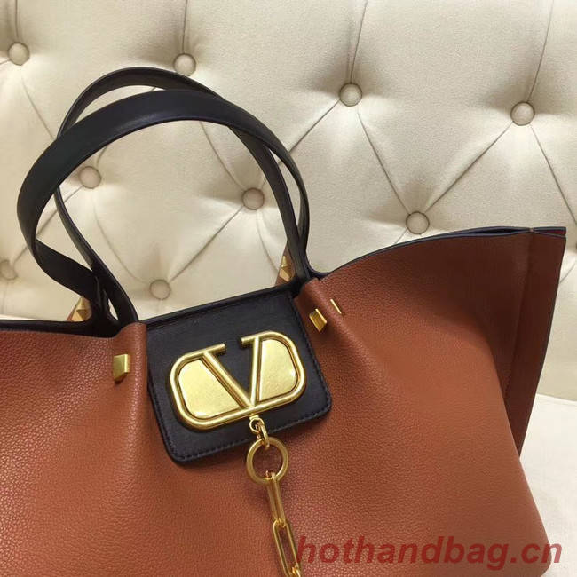 VALENTINO Origianl leather tote 2080 brown