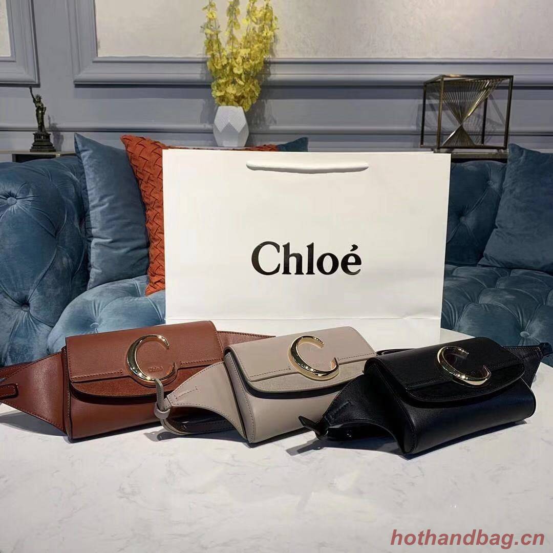 Chloe Original Leather Belt Bag 3S036 grey