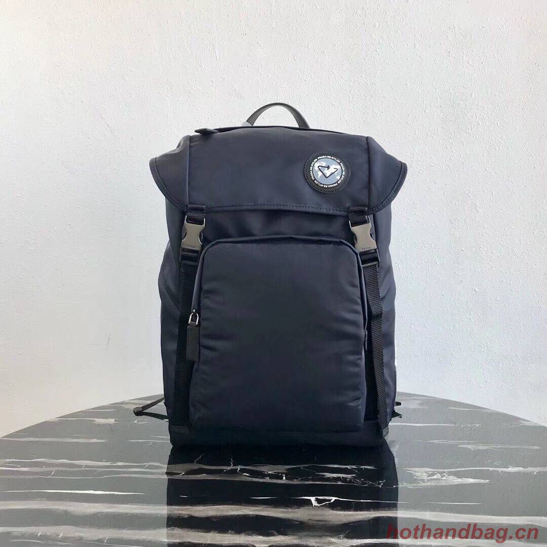 Prada Re-Nylon backpack 2VZ135 black&blue