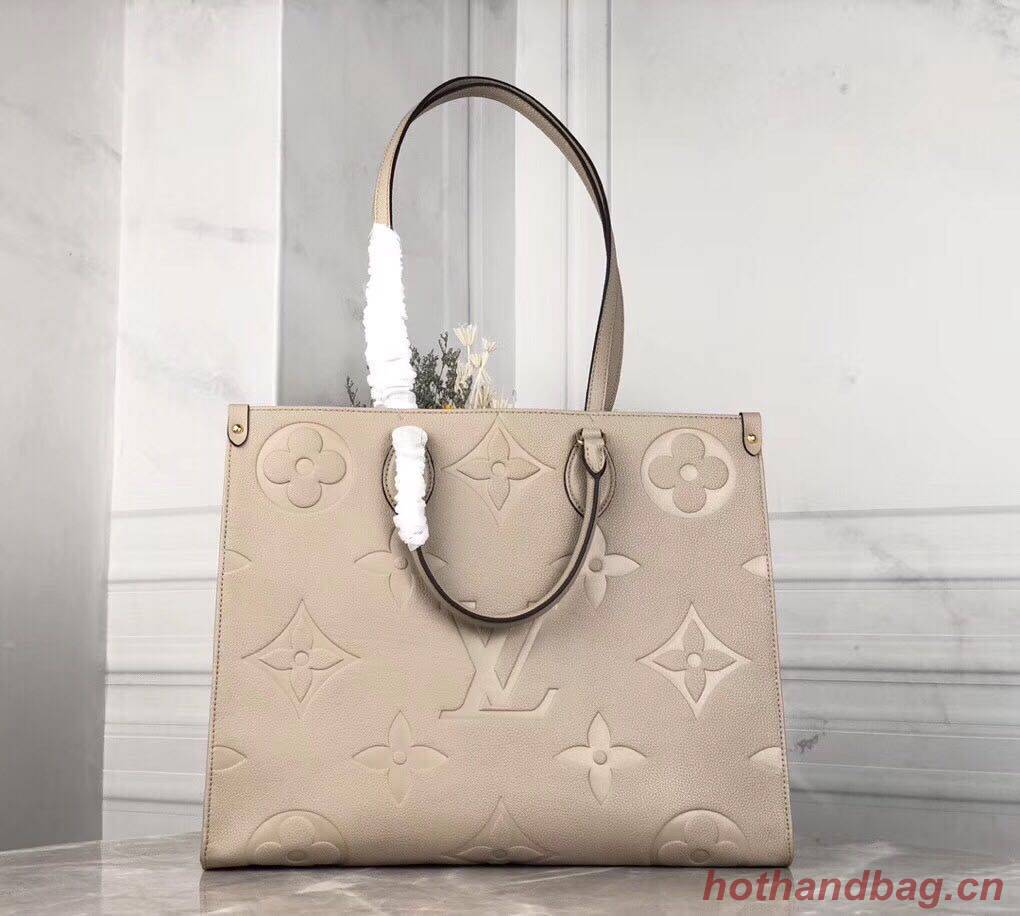 Louis Vuitton ONTHEGO Original Leather Bag M44576 Beige