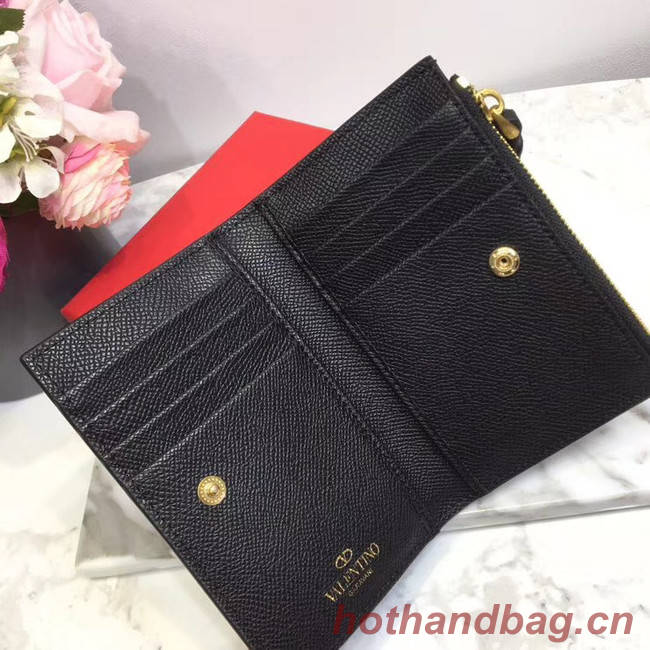 VALENTINO Origianl leather Card Holder 066 black