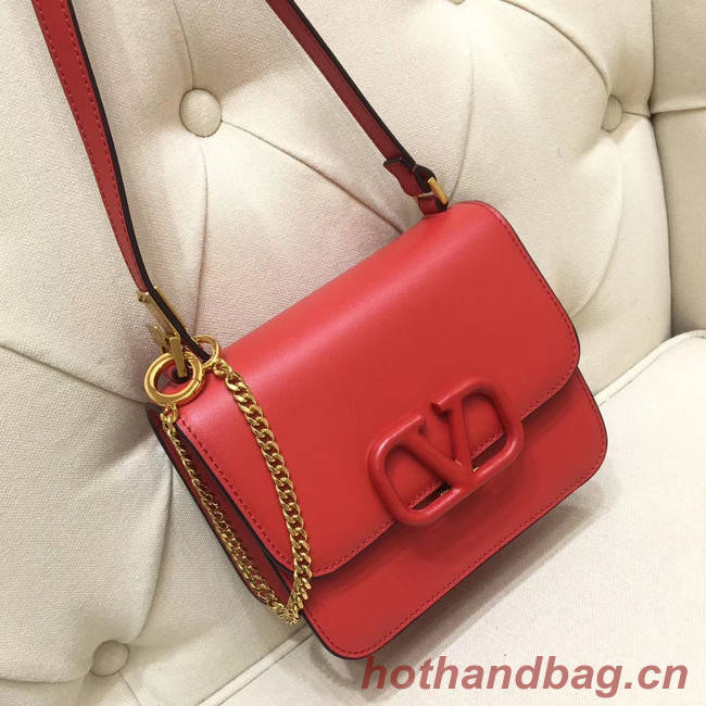 VALENTINO VLOCK Origianl leather shoulder bag 0906 red