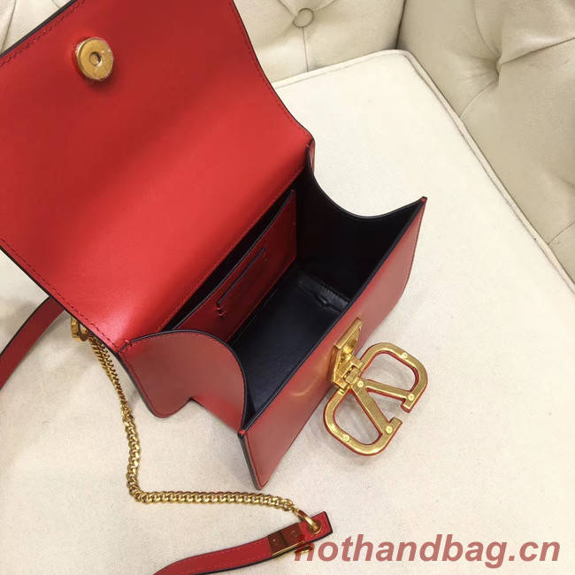 VALENTINO VLOCK Origianl leather shoulder bag 0906 red