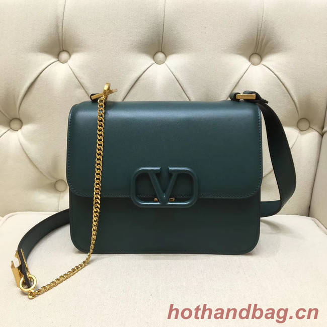 VALENTINO VLOCK Origianl leather shoulder bag 0908 green