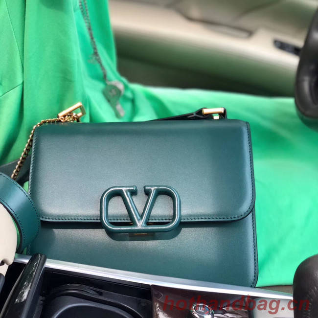 VALENTINO VLOCK Origianl leather shoulder bag 0908 green