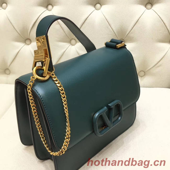 VALENTINO VLOCK Origianl leather shoulder bag 0908 green