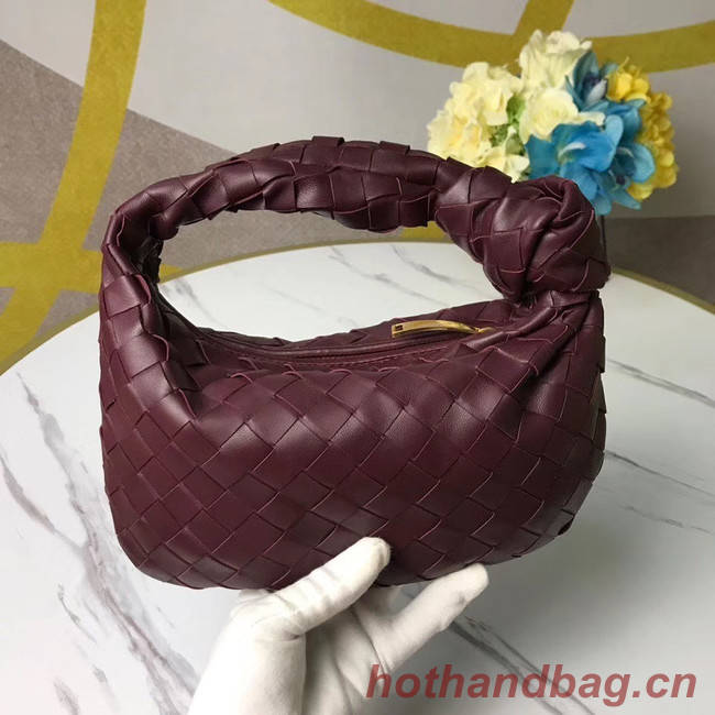 Bottega Veneta Original Weave Leather Bag BV4588 Burgundy