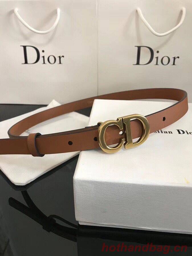 Dior Calf Leather Belt Wide with 20mm 5361 brown