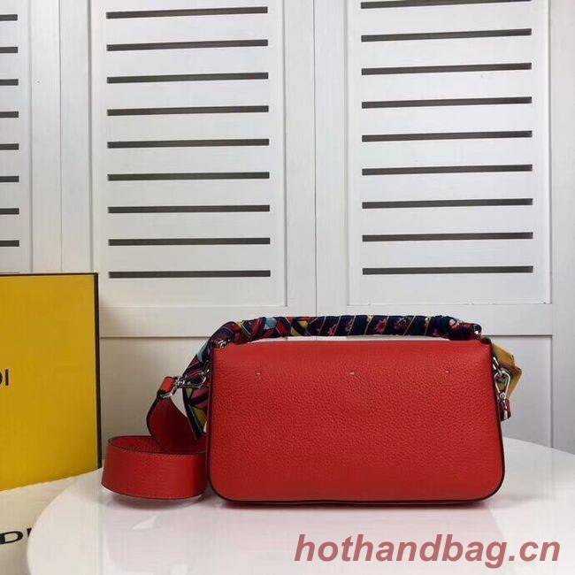 Fendi BAGUETTE leather bag F2466 red