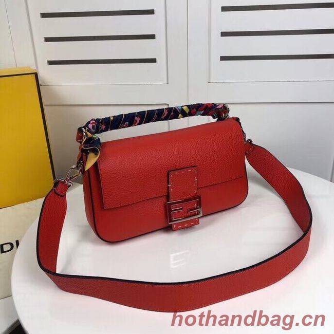 Fendi BAGUETTE leather bag F2466 red
