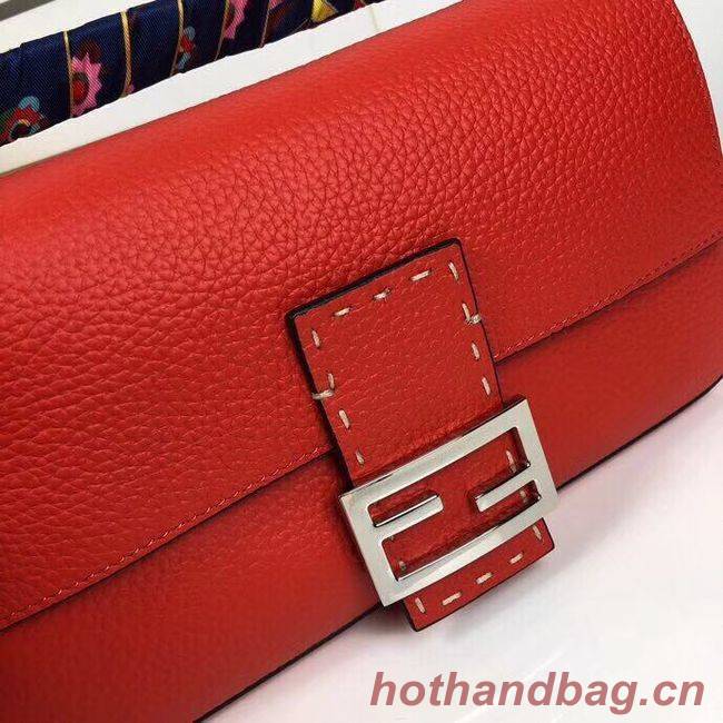 Fendi BAGUETTE leather bag F2466 red