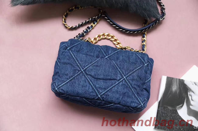 CHANEL Denim 19 Flap Bag AS1160 AS1161 AS1162 blue