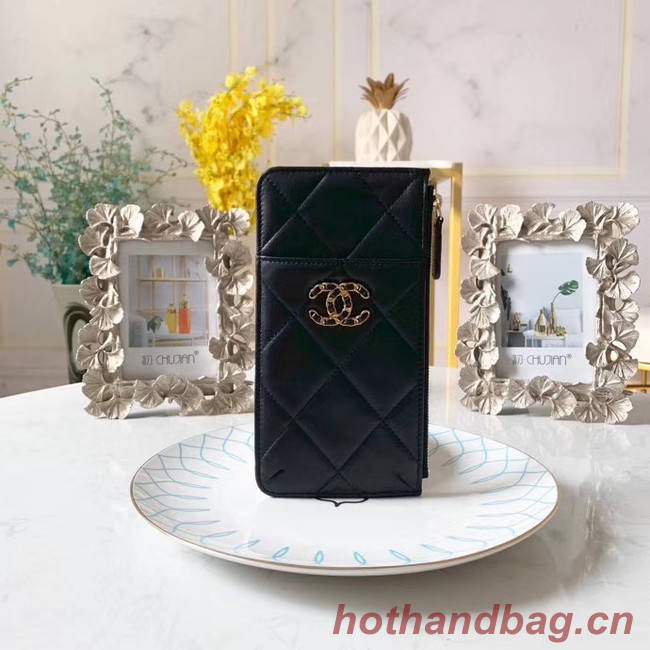 CHANEL 19 Mobile phone case Card Holder AP1182 black