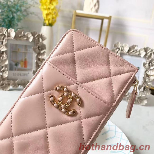 CHANEL 19 Mobile phone case Card Holder AP1182 pink