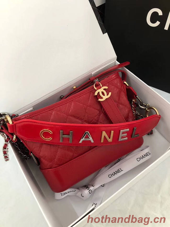 Chanel gabrielle small hobo bag AS0865 red