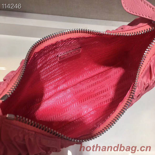 Prada Nylon and Saffiano leather mini bag 1NE204 pink