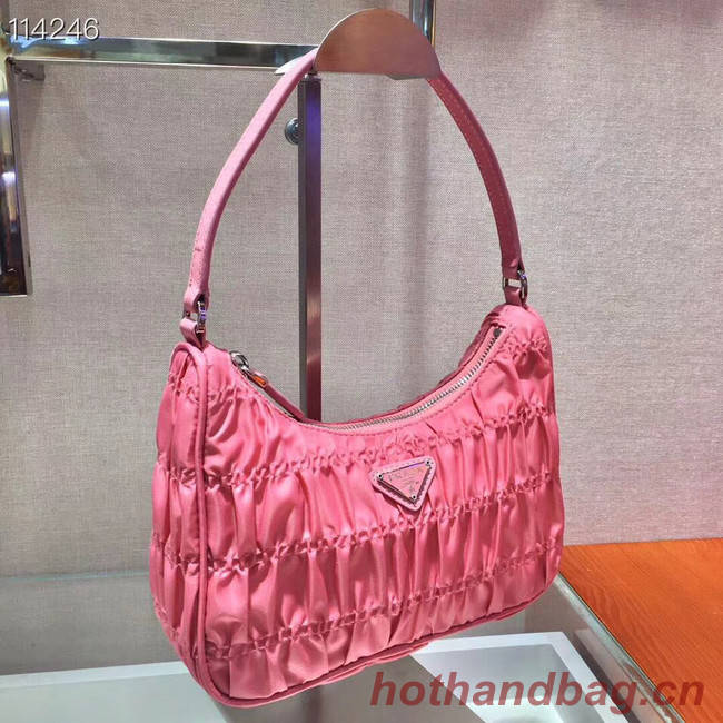 Prada Nylon and Saffiano leather mini bag 1NE204 pink