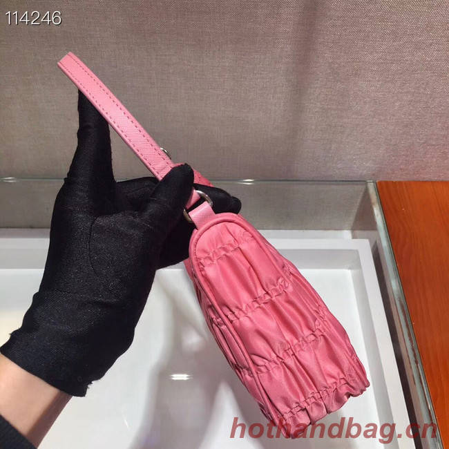 Prada Nylon and Saffiano leather mini bag 1NE204 pink