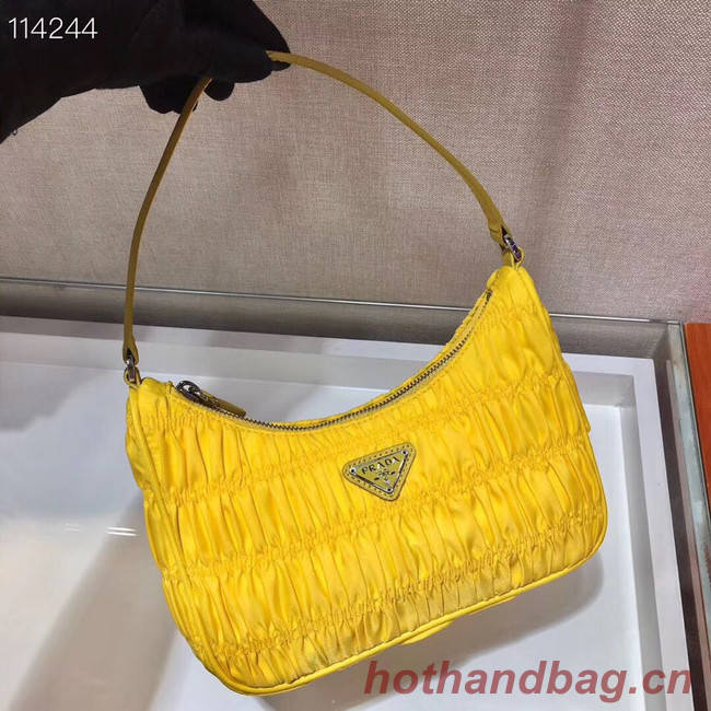 Prada Nylon and Saffiano leather mini bag 1NE204 yellow