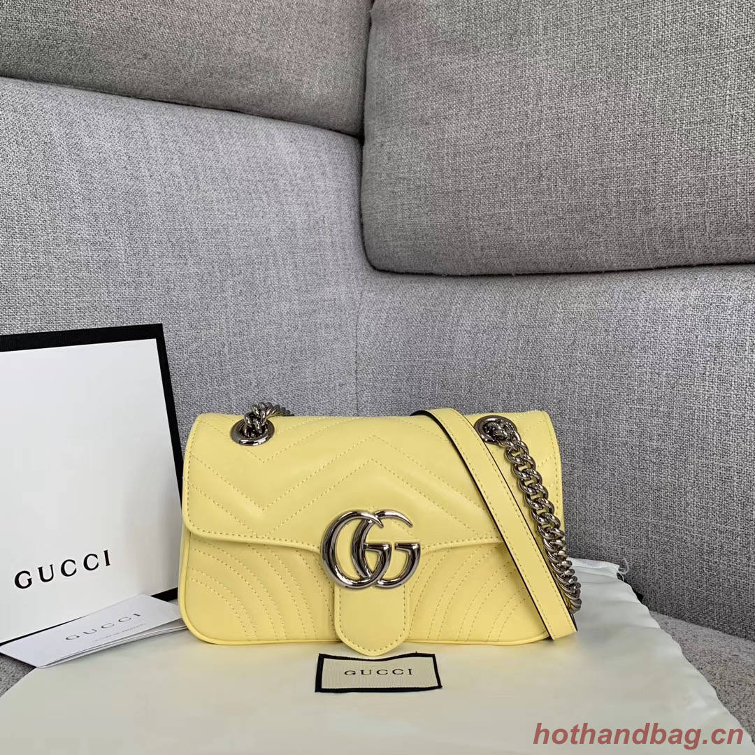 Gucci GG Marmont small shoulder bag 446744 yellow