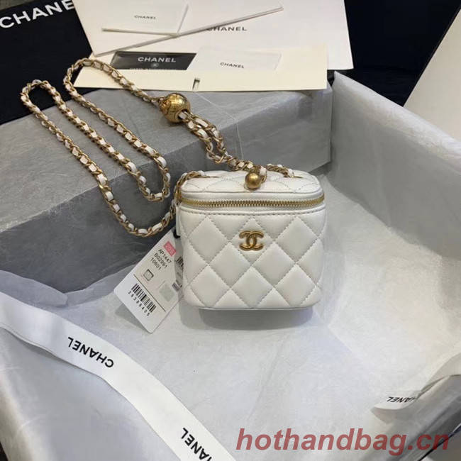 Chanel Original Small classic chain box handbag AP1447 white