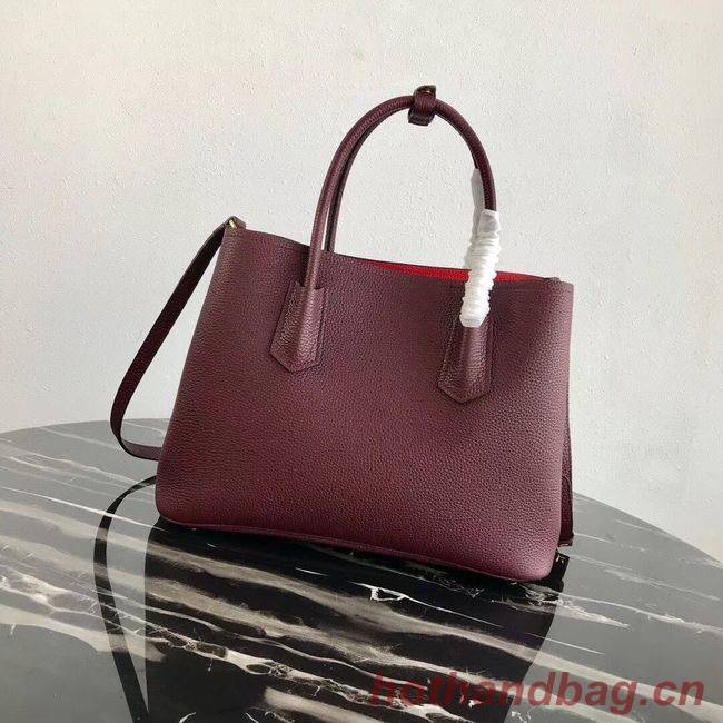 Prada Deer skin bag 1BG008 Burgundy