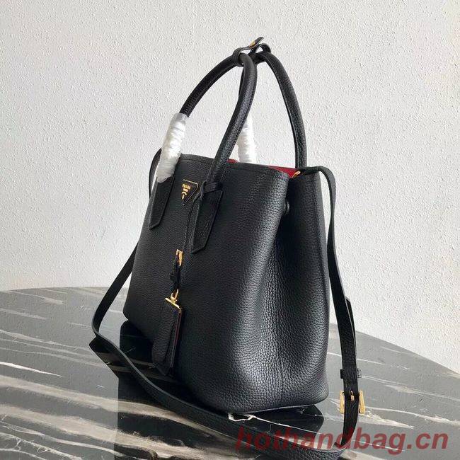 Prada Deer skin bag 1BG008 black&red