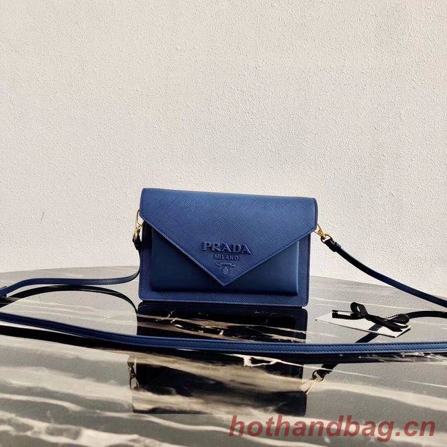 Prada Saffiano leather mini-bag 1BP020 blue