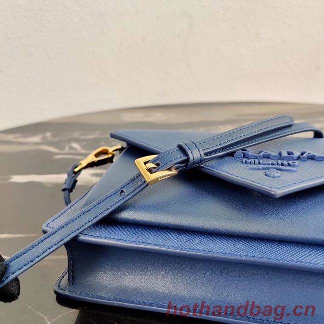 Prada Saffiano leather mini-bag 1BP020 blue