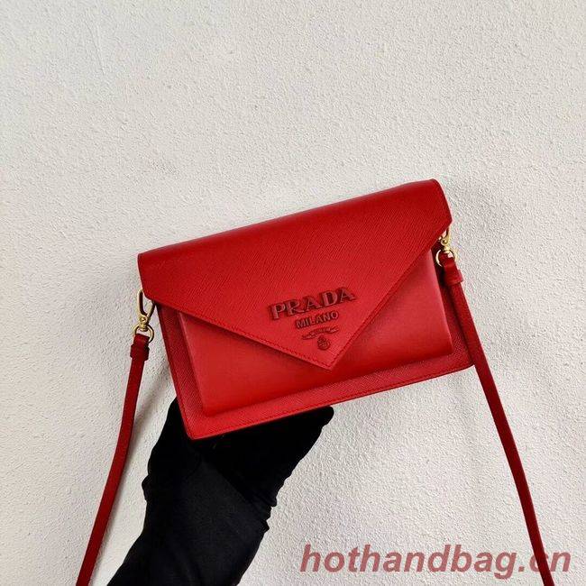 Prada Saffiano leather mini-bag 1BP020 red