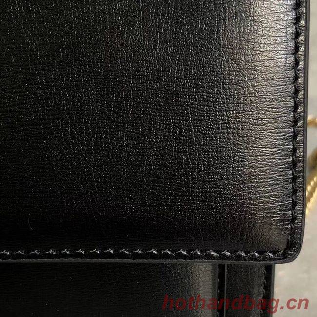 Yves Saint Laurent Calfskin Leather Shoulder Bag Y542206B black
